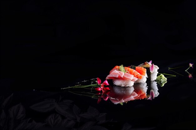 Foto plato de sushi fresco