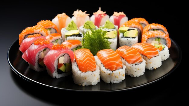 Plato de sushi IA generativa