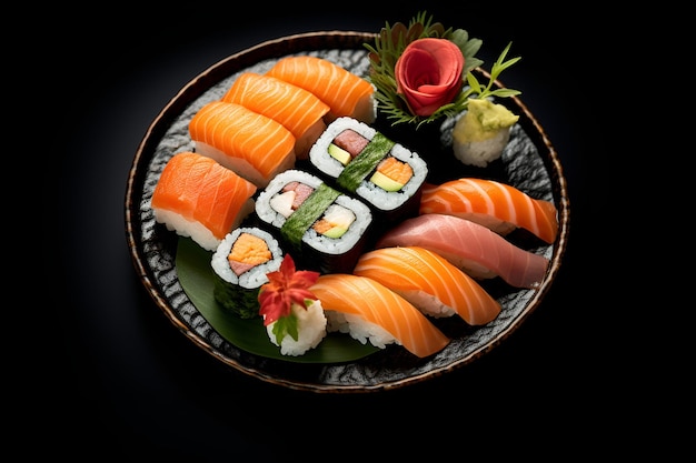 un plato de sushi