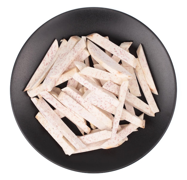 plato de taro aislado sobre fondo blanco