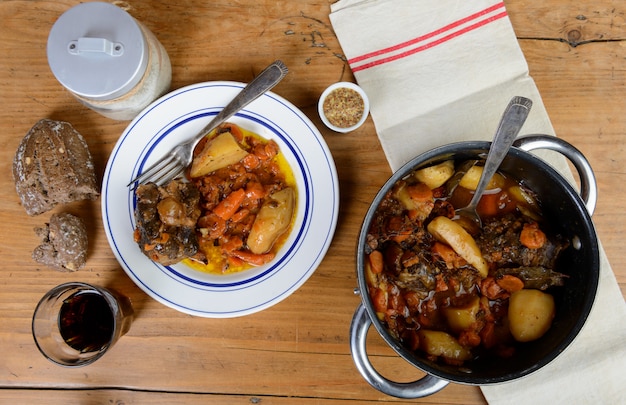 Plato de ternera con zanahorias