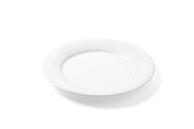 Foto plato vacío aislado en blanco