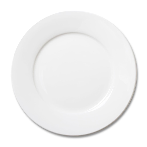 Foto plato vacío en blanco