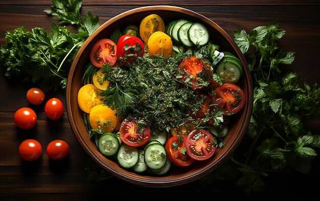 un plato de verduras que incluye tomates, pepinos y pepinos.