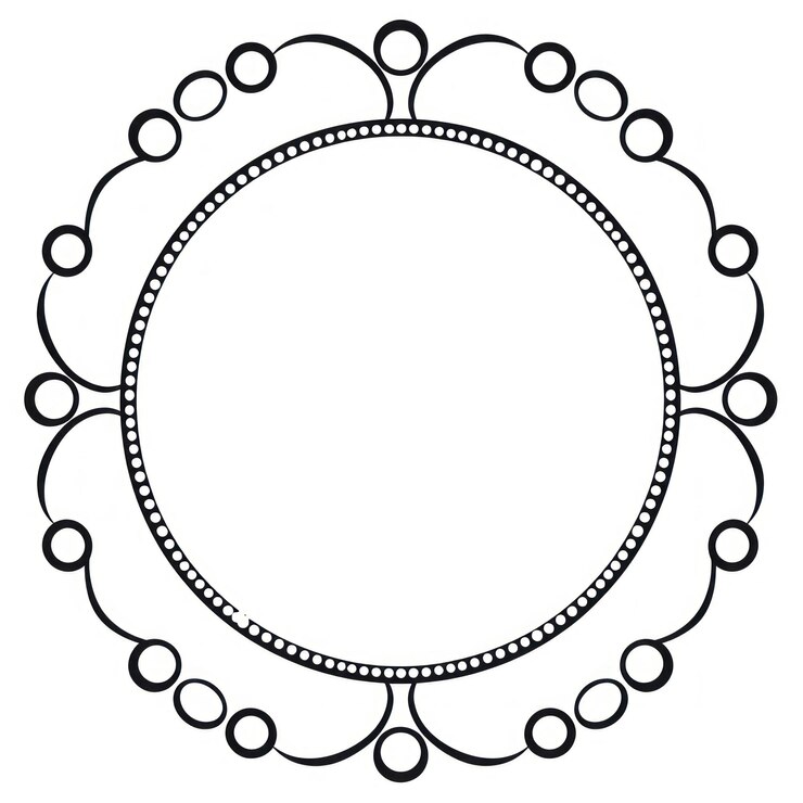 Foto los platos de la línea de forma circular