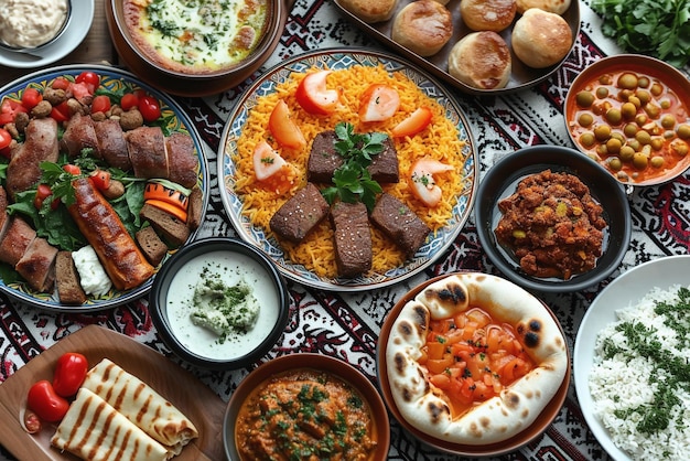 Foto platos típicos de la cocina árabe