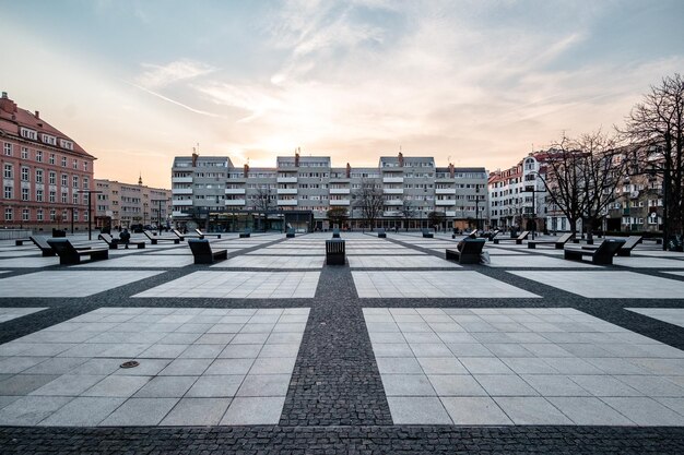 Platz in einem historischen Stadtzentrum