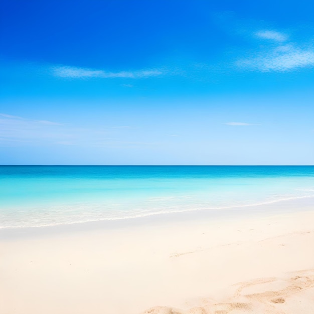 Playa agua azul de la orilla del mar Cielo azul Cielo despejado Verano Véspera de Año Nuevo Fondo de verano de la costa