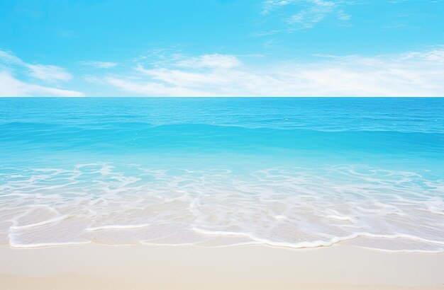 Una playa con agua azul