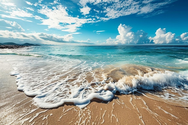 Foto playa con agua sin olas