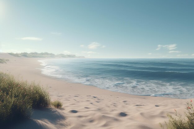 La playa al final del día.