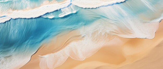 Playa de arena abstracta desde arriba con azul claro