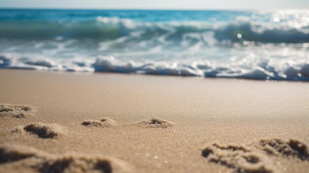 Una playa de arena y agua con la palabra playa