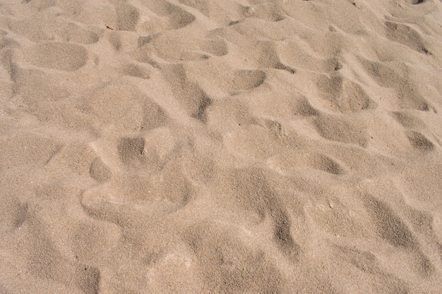 Playa de arena fina en el sol de verano.