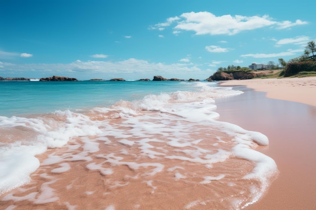 playa de arena junto al pacífico océano