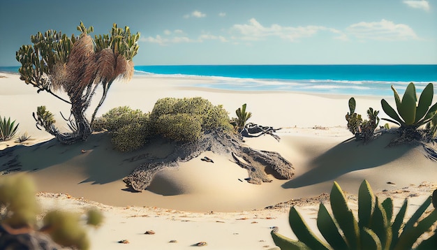 playa de arena en verano