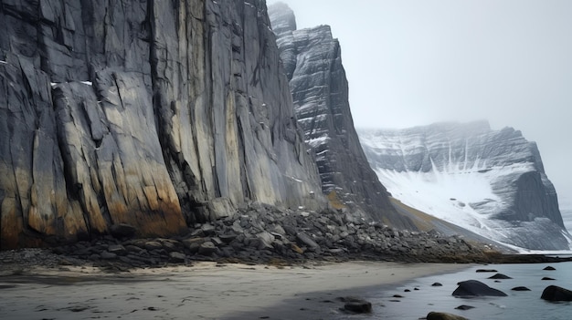 La playa ártica, el karst, las rocas majestuosas y las vistas heladas.