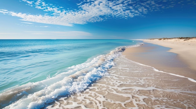 Foto la playa de blue water en las costas de arena blanca de la península de yorke en australia del sur