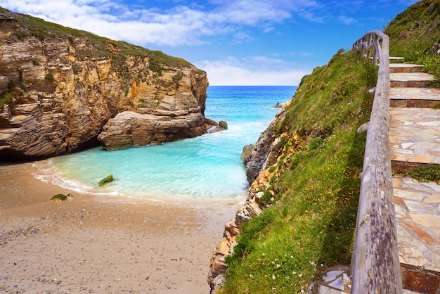 Playa las catedrales playa de Catedrais en Galicia España