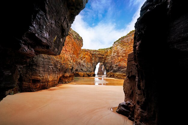 Playa las catedrales playa de Catedrais en Galicia España