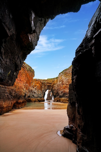 Playa las catedrales playa de Catedrais en Galicia España