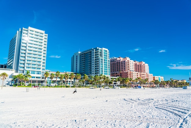 Playa de Clearwater con hermosa arena blanca en Florida, EE.UU.