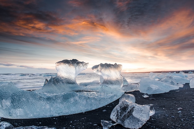 Playa congelada en Islandia