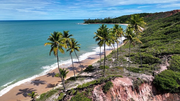 La playa de Coqueirinho en Conde en Paraíba, Brasil