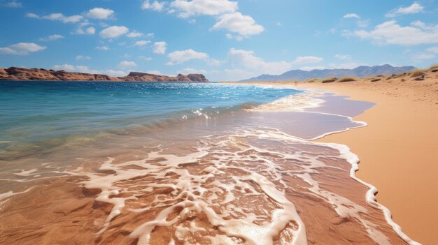 Playa del desierto en verano