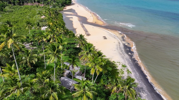 La playa del espejo en Trancoso Bahia, noreste de Brasil