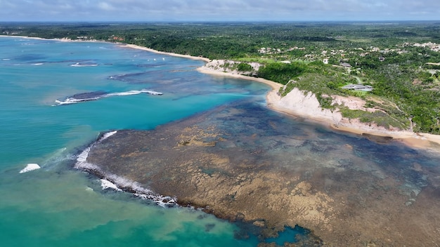 La playa del espejo en Trancoso Bahia, noreste de Brasil