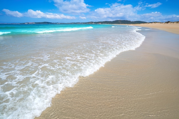 Foto playa de espineiro lanzada en pontevedra de galicia