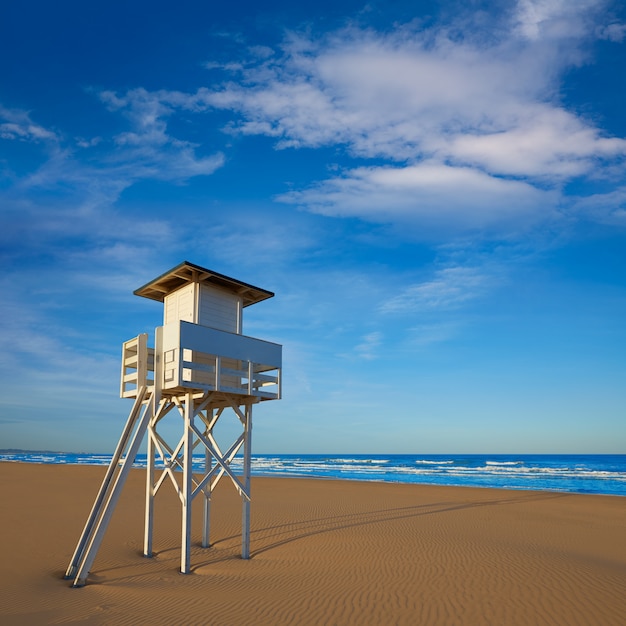 Playa de Gandia en Valencia de España