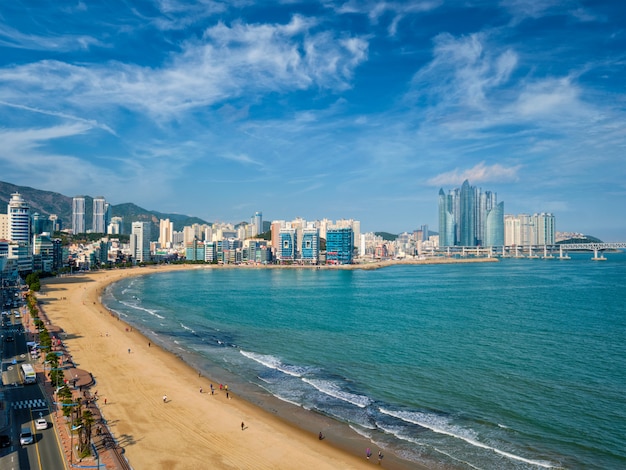 Playa Gwangalli en Busan, Corea del Sur