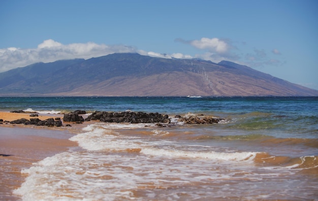 Playa de hawai océano hawaiano aloha maui island panorama de playa tropical