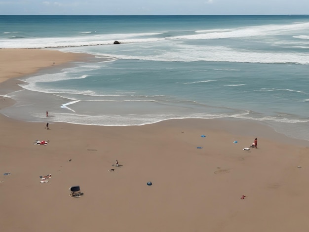 playa hermosa imagen de primer plano generada por ai