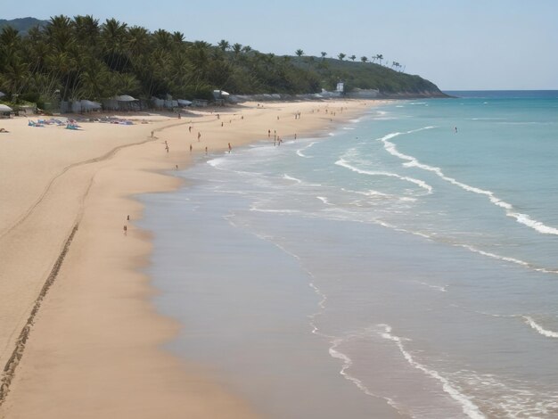 playa hermosa imagen de primer plano generada por ai