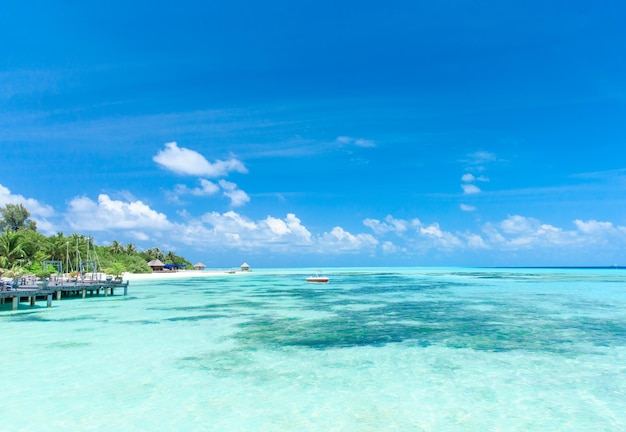 Playa y hermoso mar tropical