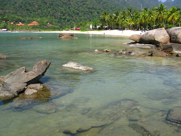 La playa en la isla de Langkavi Malasia