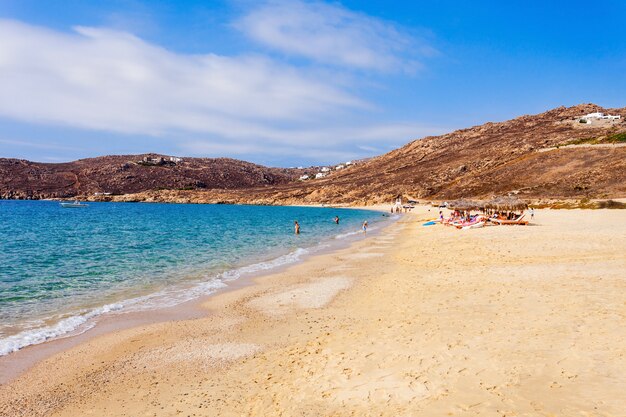 Playa de la isla de Mykonos