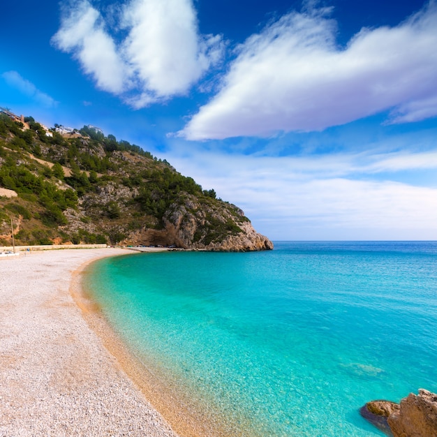 Playa de Javea La Granadella en Xabia Alicante España