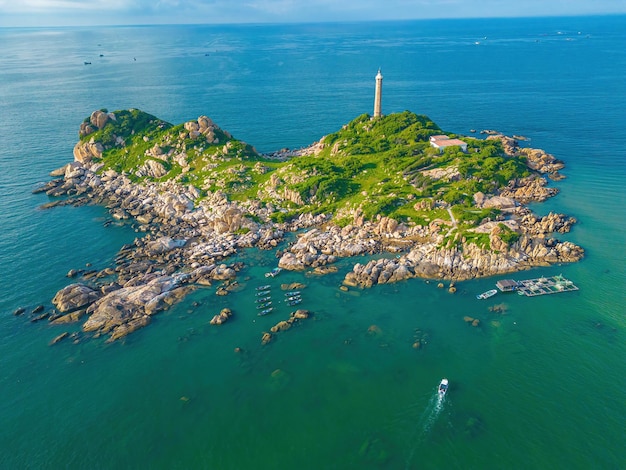 La playa de Ke Ga en Mui Ne Phan Thiet Binh Thuan Vietnam Ke Ga Cape o el faro es el destino favorito de los visitantes de la provincia de La Gi Binh Thuan Enfoque selectivo Concepto de viaje