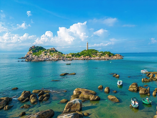 La playa de Ke Ga en Mui Ne Phan Thiet Binh Thuan Vietnam Ke Ga Cape o el faro es el destino favorito de los visitantes de la provincia de La Gi Binh Thuan Enfoque selectivo Concepto de viaje