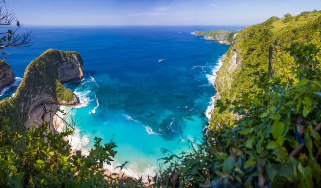 Playa de Kelingking en la isla de Nusa Penida en Indonesia