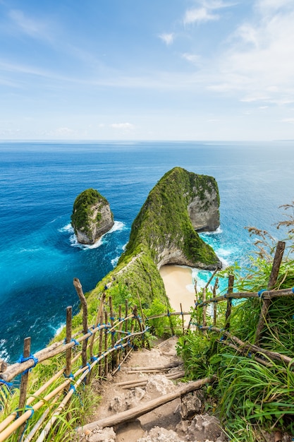 Playa Kelingking en la isla Nusa Penida