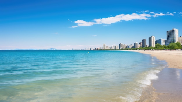 La playa del lago Michigan en Milwaukee