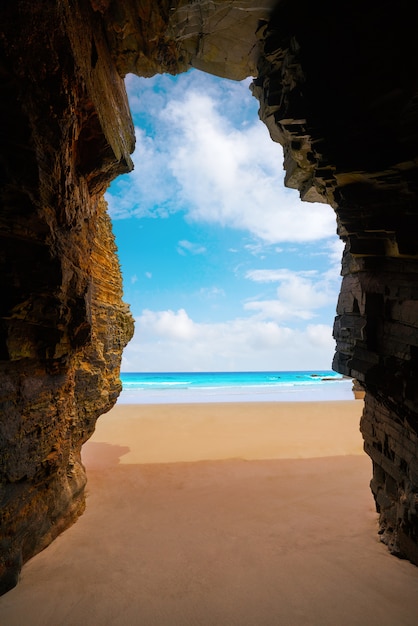 Playa las catedrales Catedrais Strand in Galizien Spanien