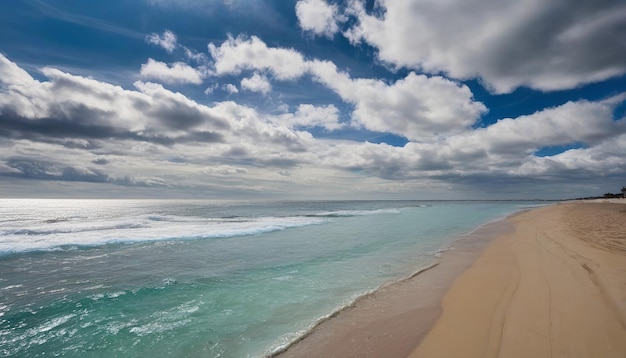 Playa mar cielo parcialmente nublado