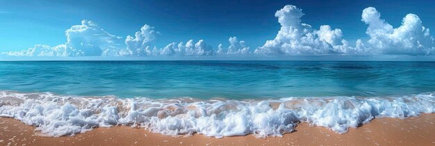 Playa mar tropical en el cielo azul