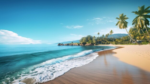 playa en el mar tropical